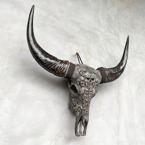 Schädel Kumis | Handgeschnitzter Büffelschädel